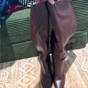 12th Tribe Burgundy Over the Knee Boots